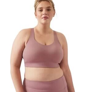 Athleta AirSupport Sports Bra - High Impact Light Pink Wireless Size 40D
